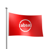 Flag with toggle and rope