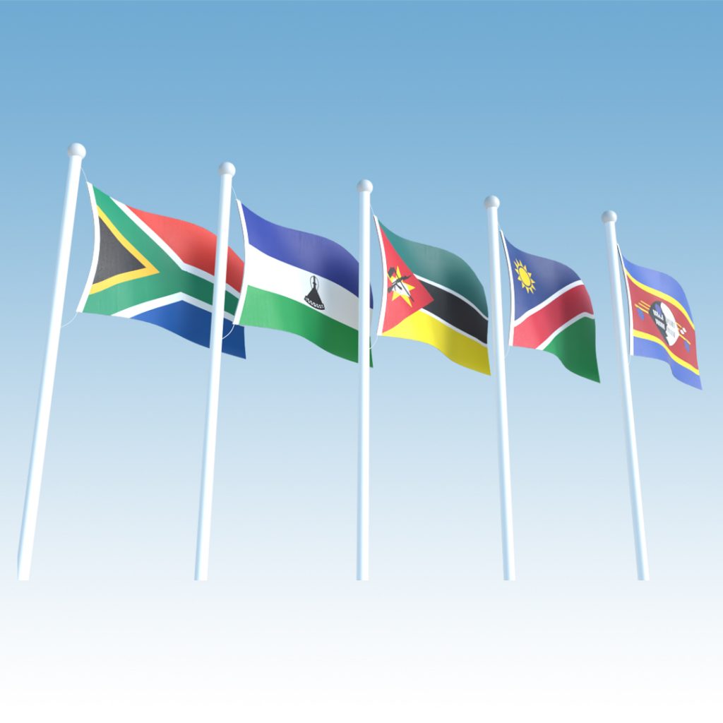 Flag with toggle and rope