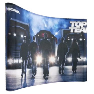 Cloth Banner Wall Curve With End Caps